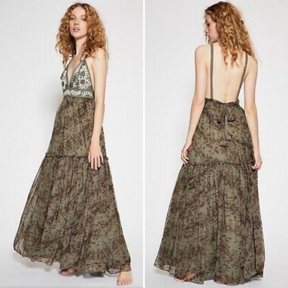 Free People Dresses & Skirts - Free People Manarola Maxi Dress in Green - Medium